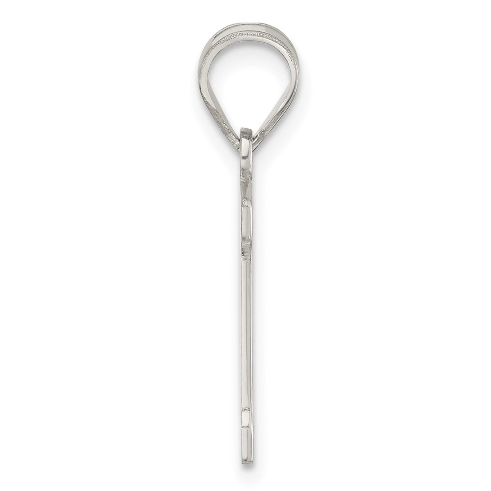 Sterling Silver Rhodium-Plated Letter D Initial Pendant