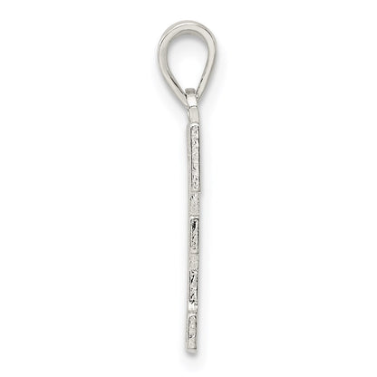 Sterling Silver Rhodium-Plated Letter F Initial Pendant