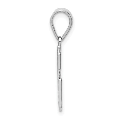 Sterling Silver Rhodium-Plated Letter G Initial Pendant