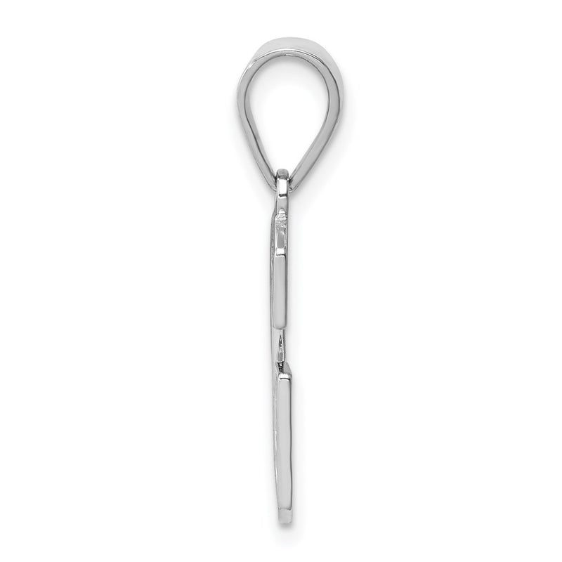 Sterling Silver Rhodium-Plated Letter G Initial Pendant