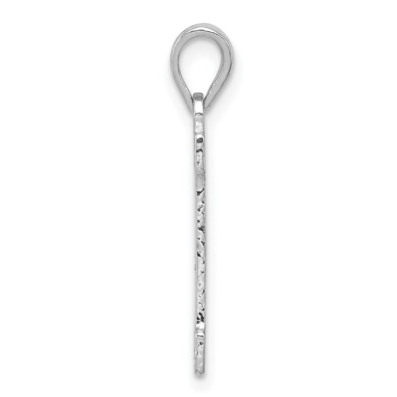 Sterling Silver Rhodium-Plated Letter I Initial Pendant