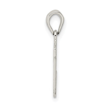Sterling Silver Rhodium-Plated Letter J Initial Pendant
