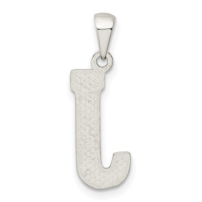 Sterling Silver Rhodium-Plated Letter J Initial Pendant