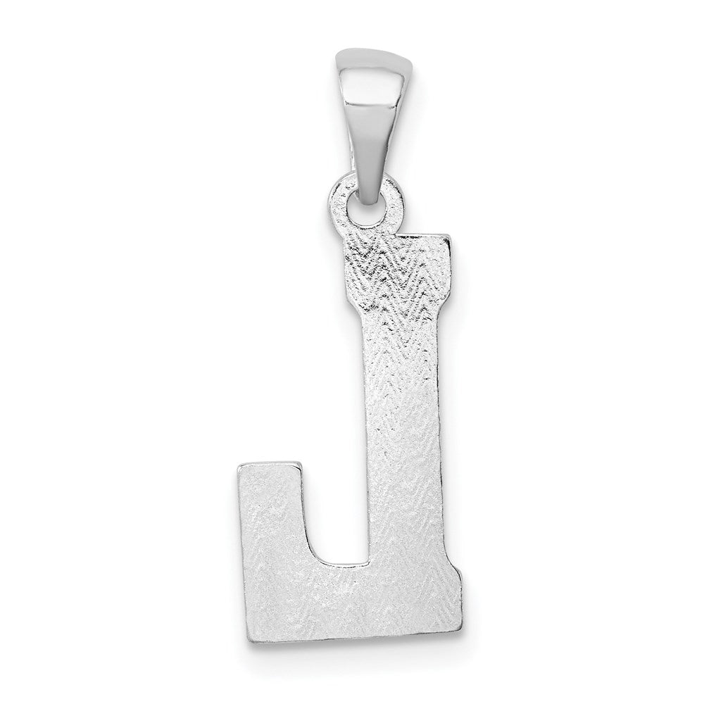 Sterling Silver Rhodium-Plated Letter L Initial Pendant
