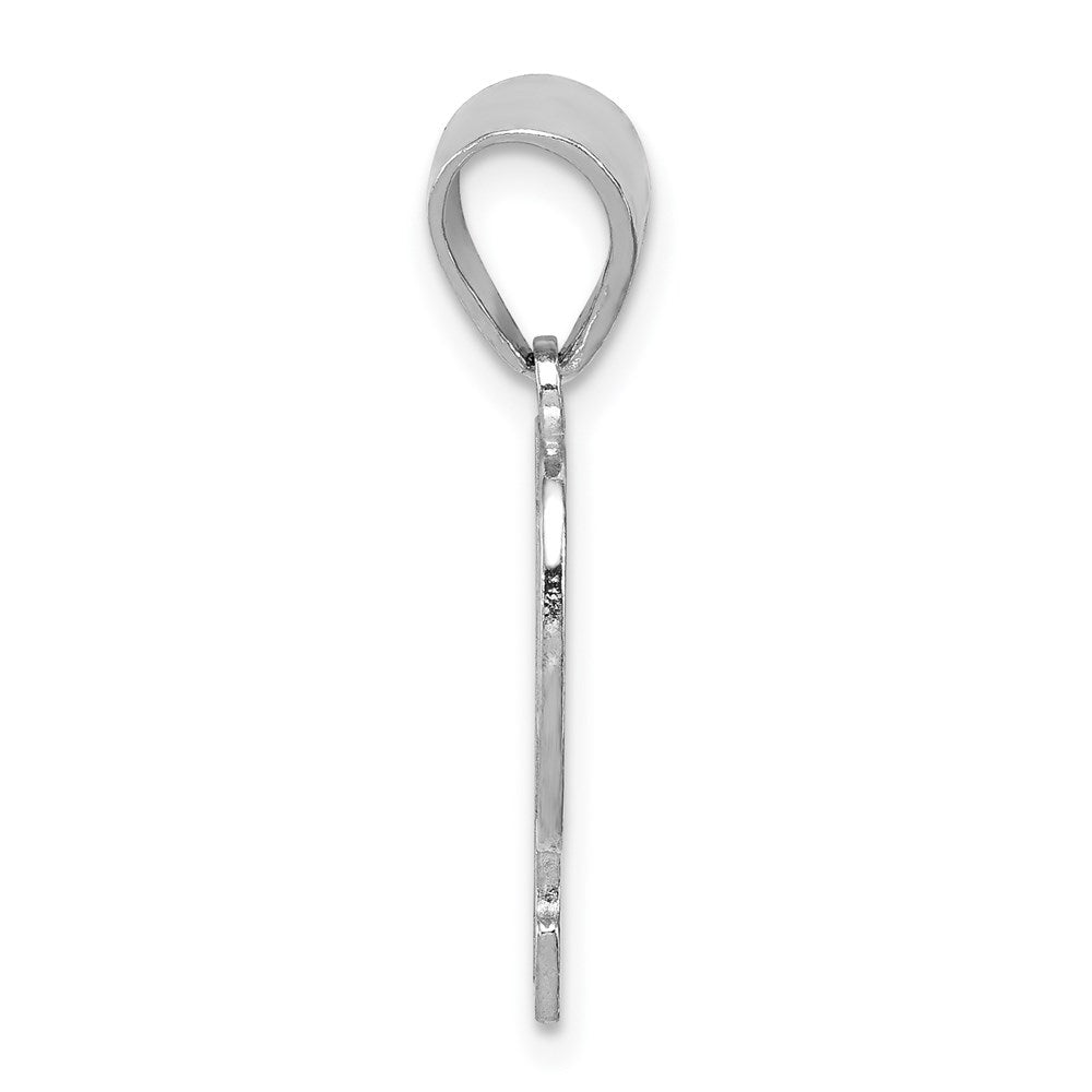 Sterling Silver Rhodium-Plated Letter P Initial Pendant