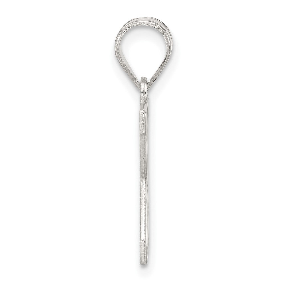 Sterling Silver Rhodium-Plated Letter X Initial Pendant