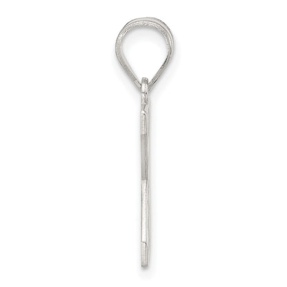 Sterling Silver Rhodium-Plated Letter X Initial Pendant