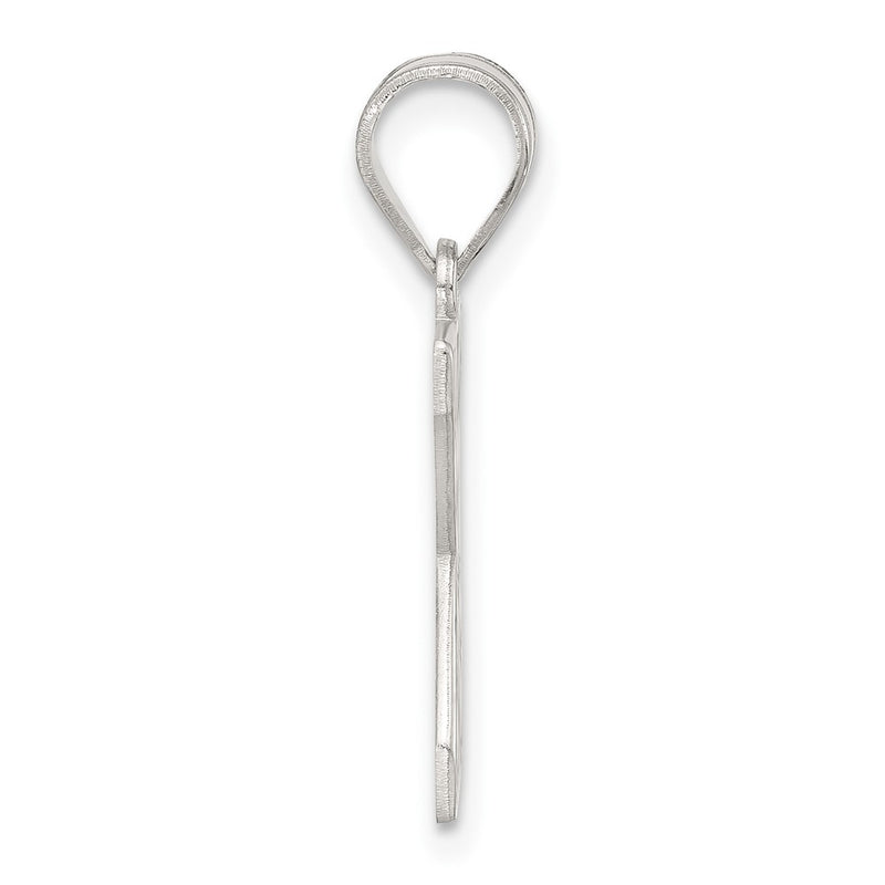 Sterling Silver Rhodium-Plated Letter X Initial Pendant