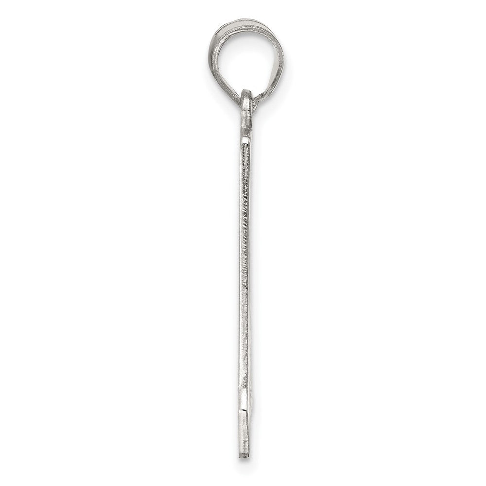 Sterling Silver Rhodium-Plated Letter A Initial Pendant