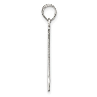 Sterling Silver Rhodium-Plated Letter A Initial Pendant