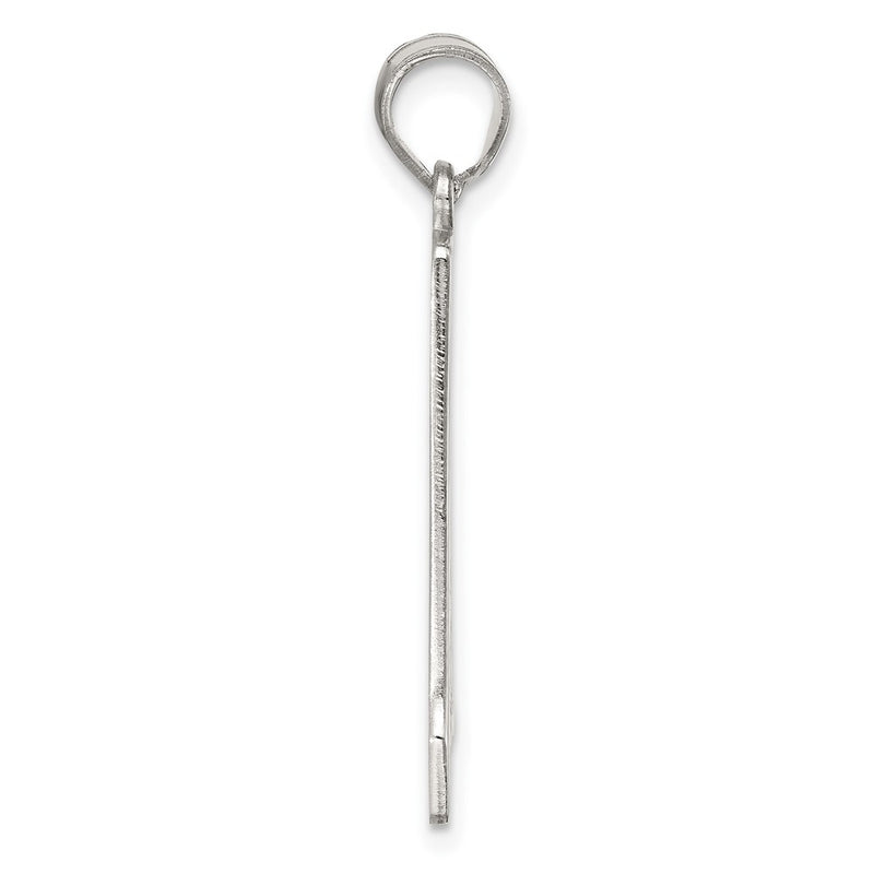 Sterling Silver Rhodium-Plated Letter A Initial Pendant