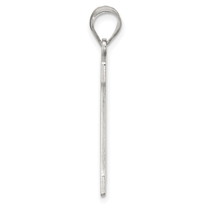 Sterling Silver Rhodium-Plated Letter D Initial Pendant