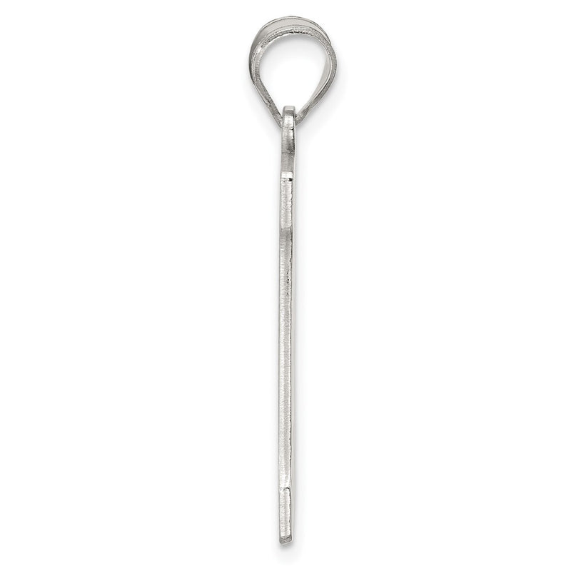 Sterling Silver Rhodium-Plated Letter D Initial Pendant