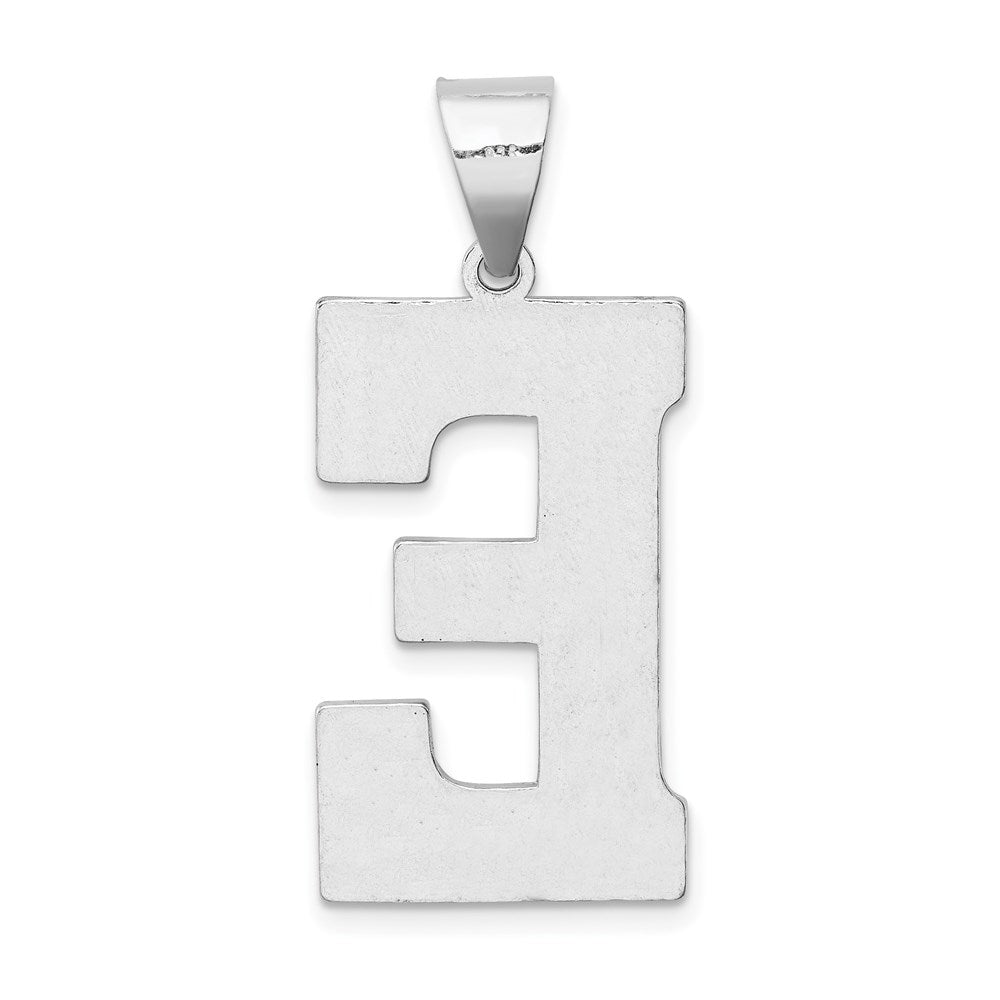 Sterling Silver Rhodium-Plated Letter E Initial Pendant