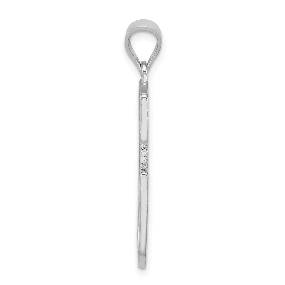 Sterling Silver Rhodium-Plated Letter G Initial Pendant