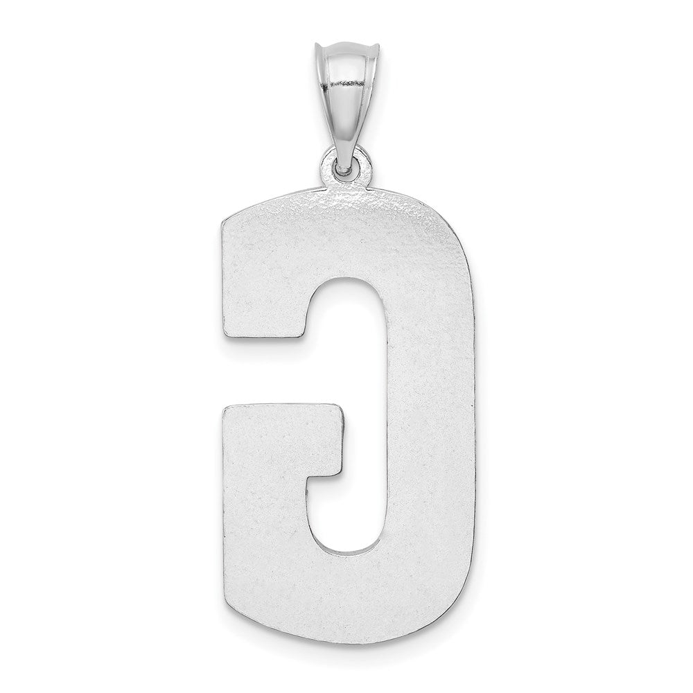 Sterling Silver Rhodium-Plated Letter G Initial Pendant