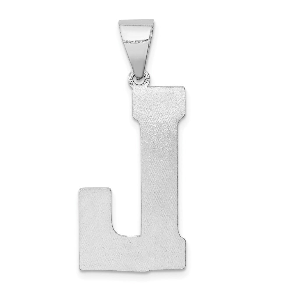 Sterling Silver Rhodium-Plated Letter L Initial Pendant