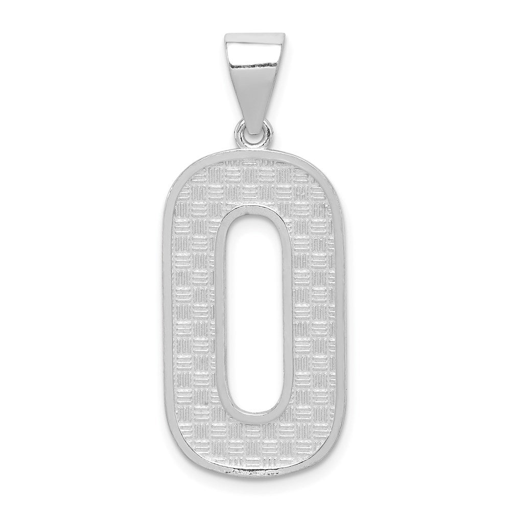 Sterling Silver Rhodium-Plated Letter O Initial Pendant