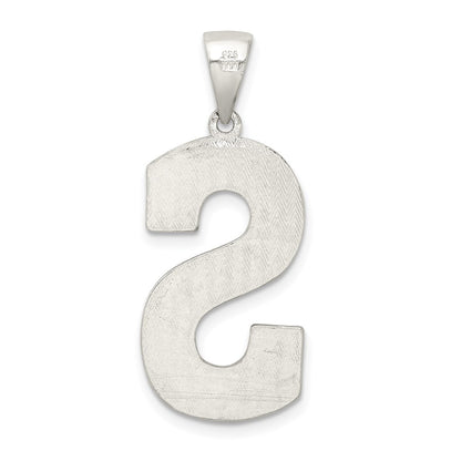 Sterling Silver Rhodium-Plated Letter S Initial Pendant