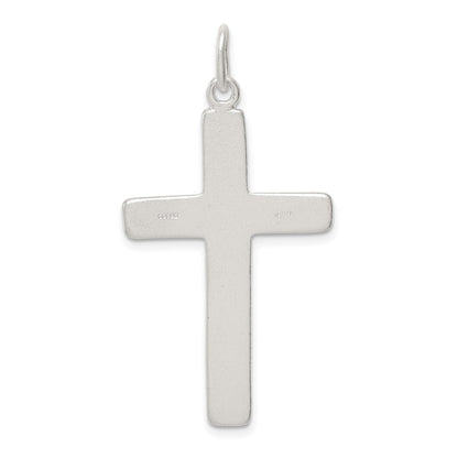 Sterling Silver Satin Inri Crucifix Pendant