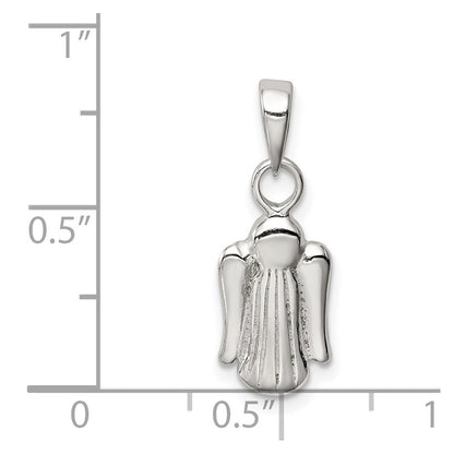 Sterling Silver 3-D Angel Pendant