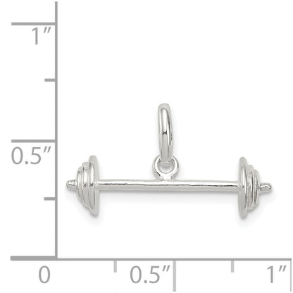 Sterling Silver Barbell Charm