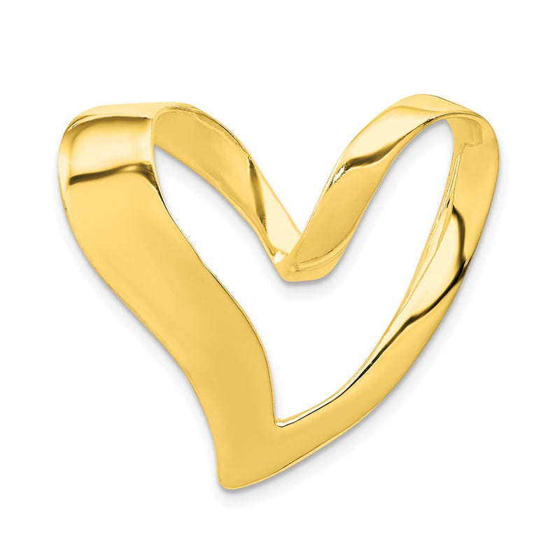 Ss/Gold Plated Sterling Silver Gold-Tone Heart Slide