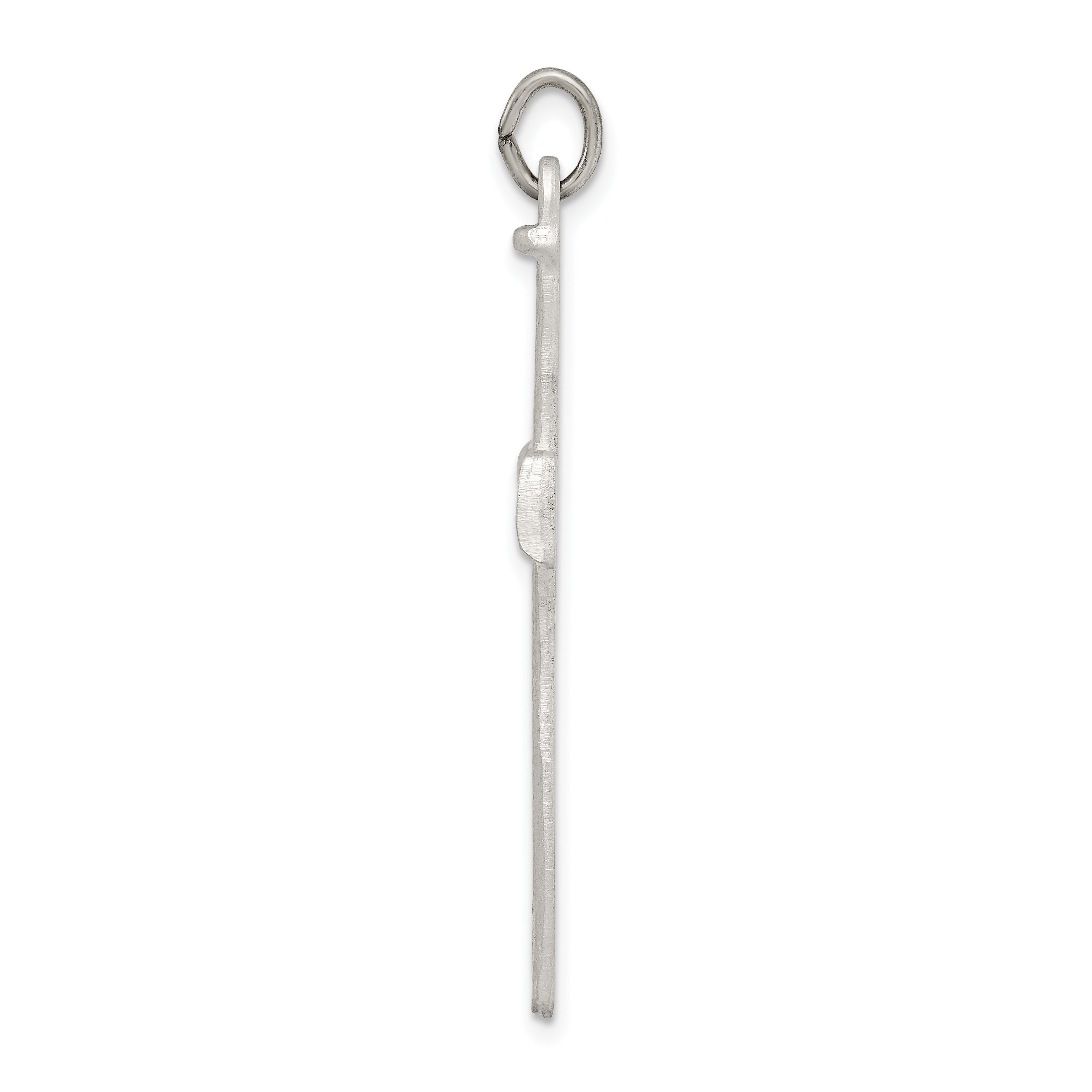 Sterling Silver Antiqued Nail Cross Pendant