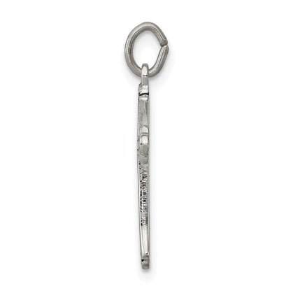 Sterling Silver Antiqued Cross Charm