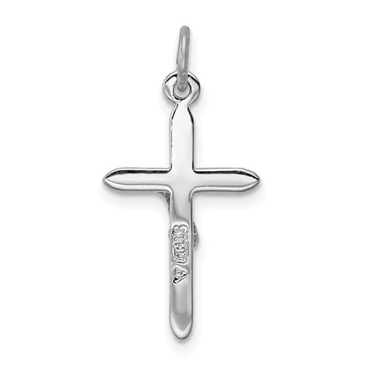 Sterling Silver Rhodium-Plated Passion Crucifix Charm