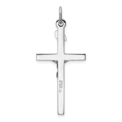Sterling Silver Rhodium-Plated Inri Crucifix Pendant