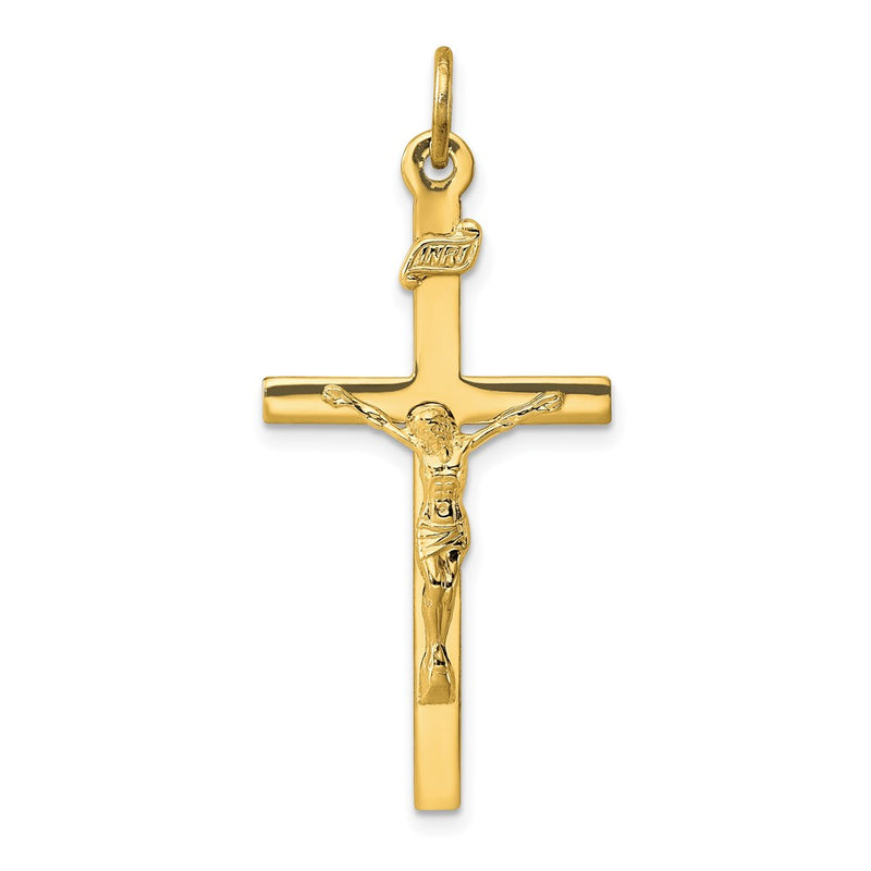 Ss/Gold Plated Sterling Silver Gold-Plated Inri Crucifix Pendant