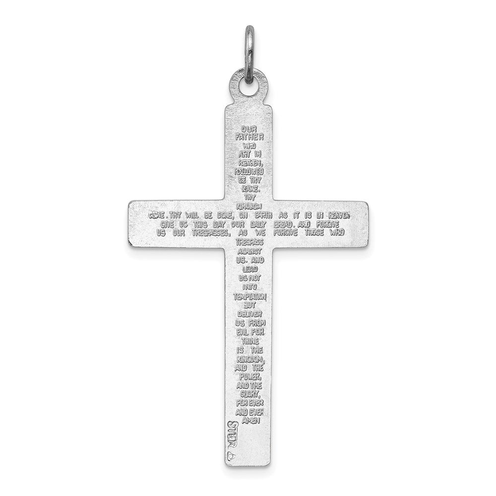 Sterling Silver Rhodium-Plated Crucifix Pendant