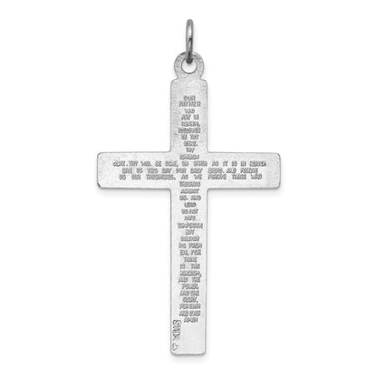 Sterling Silver Rhodium-Plated Crucifix Pendant