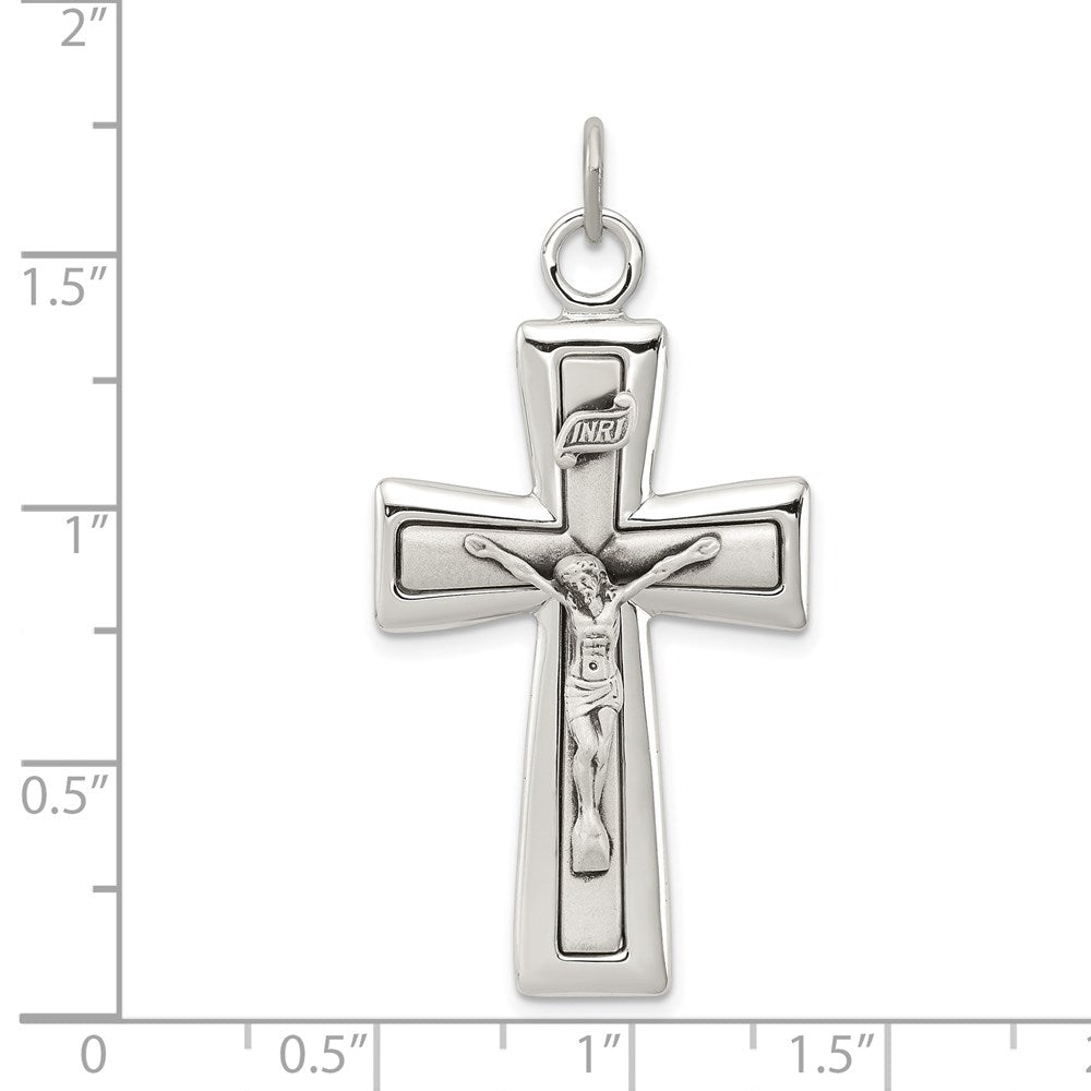 Sterling Silver Inri Crucifix Pendant