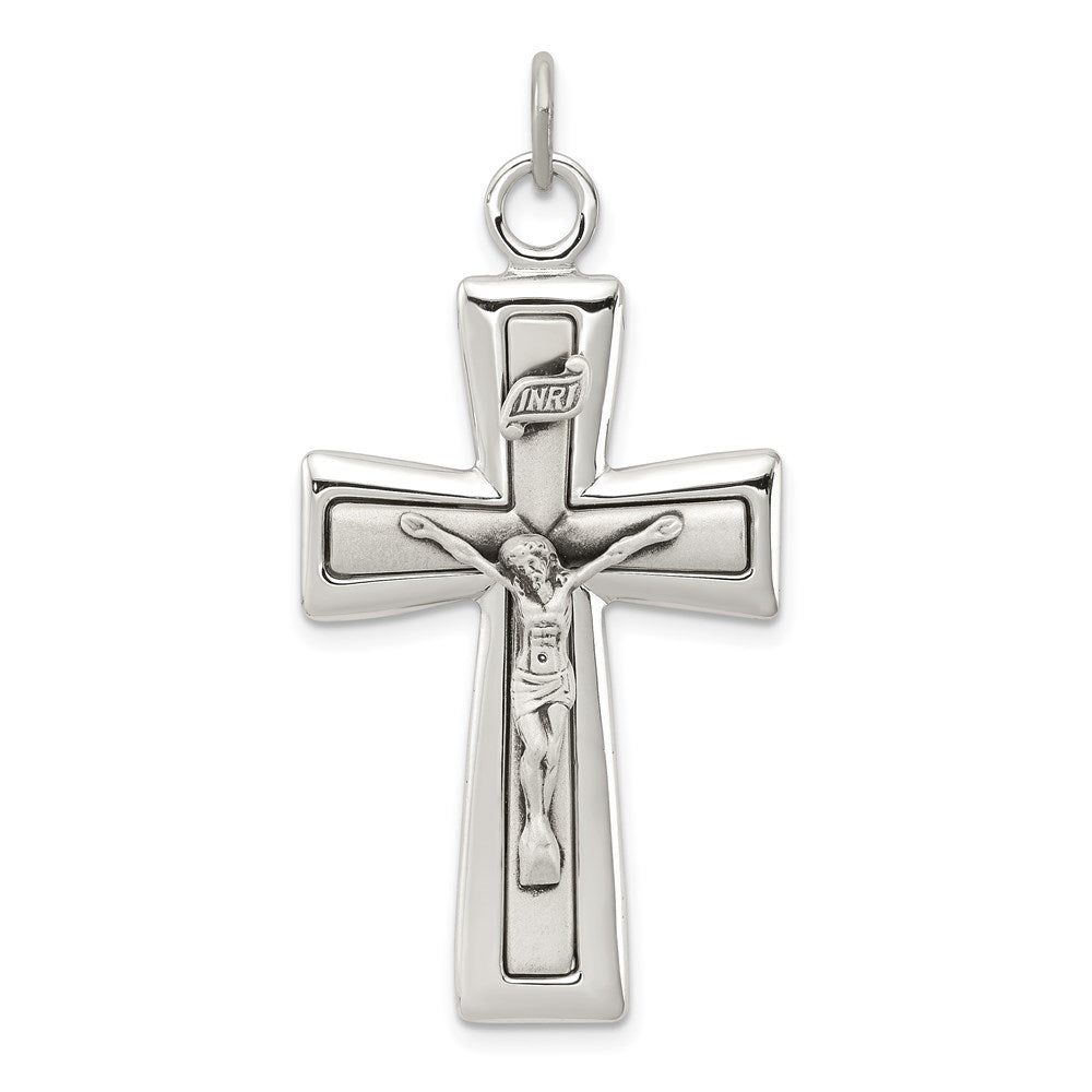 Sterling Silver Inri Crucifix Pendant