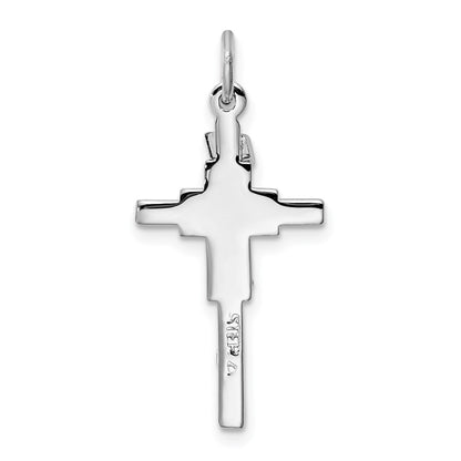 Sterling Silver Rhodium-Plated & Vermeil Inri Crucifix Charm
