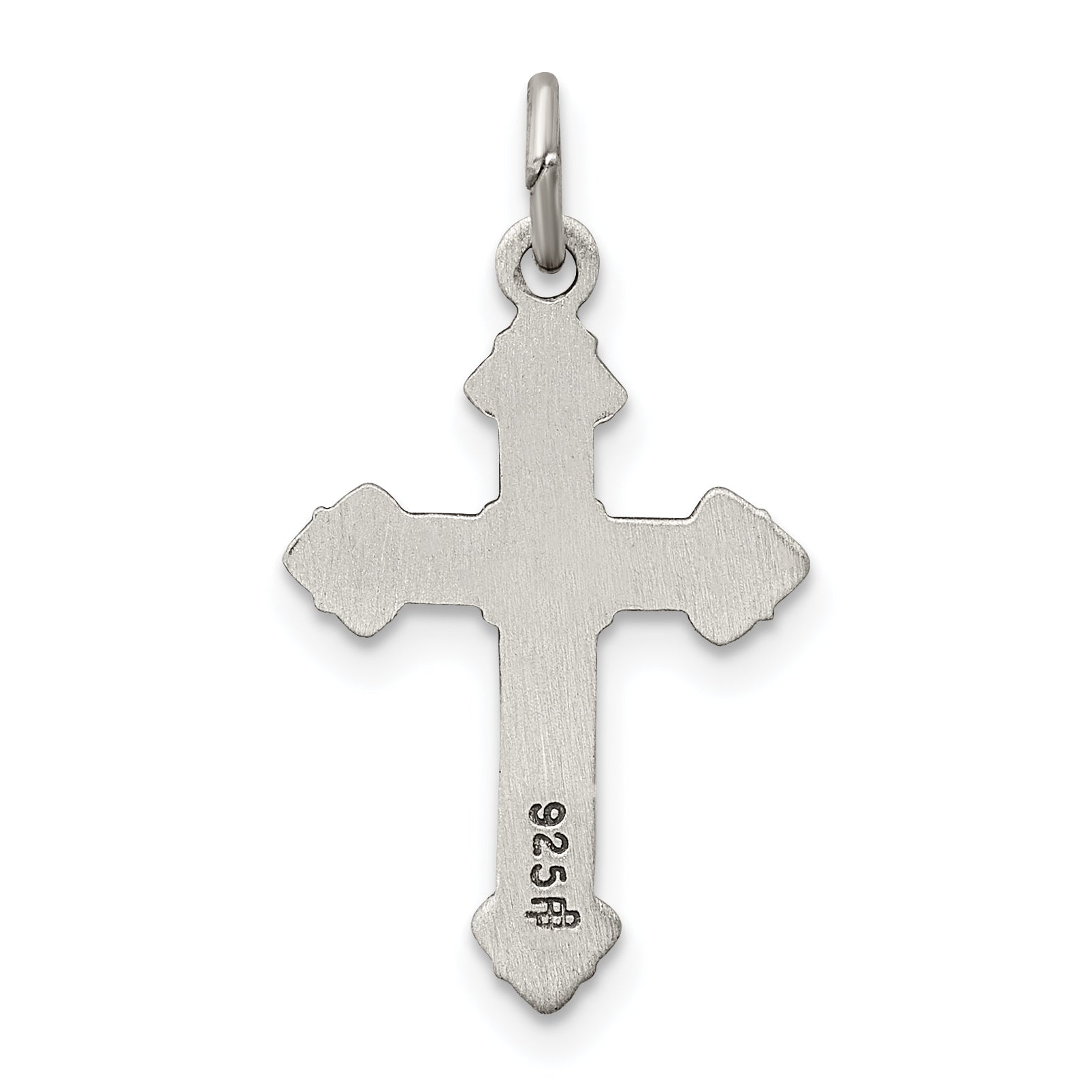 Sterling Silver Antiqued Inri Crucifix Pendant