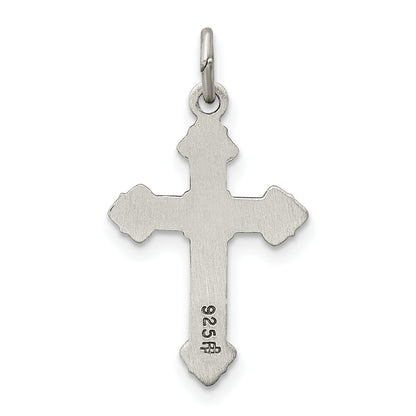 Sterling Silver Antiqued Inri Crucifix Pendant