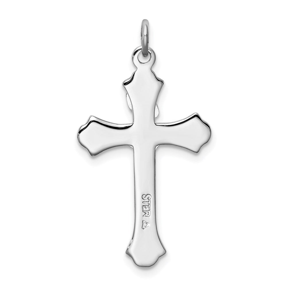 Sterling Silver Rhodium-Plated & Vermeil Crucifix Pendant