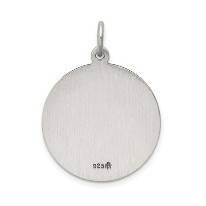 Sterling Silver Antiqued Sacred Heart Of Jesus Medal