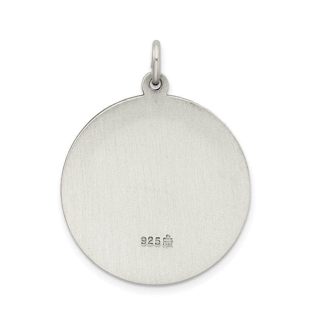 Sterling Silver Antiqued Sacred Heart Of Jesus Medal