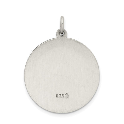 Sterling Silver Antiqued Sacred Heart Of Jesus Medal