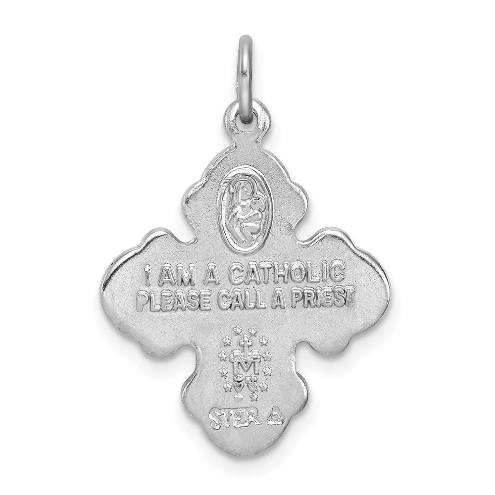 Sterling Silver Rhodium-Plated & Vermeil 4-Way Medal