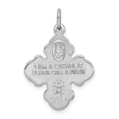 Sterling Silver Rhodium-Plated & Vermeil 4-Way Medal