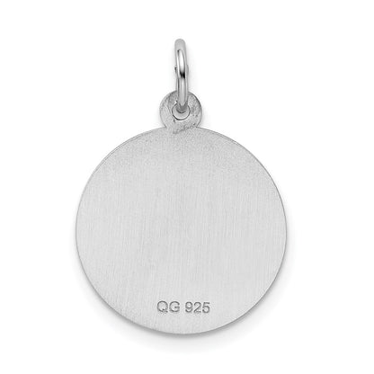 Sterling Silver Rhodium-Plated Happy Birthday Disc Charm