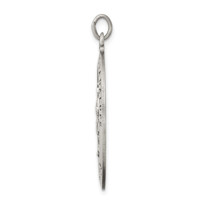 Sterling Silver Antiqued Our Lady Of Guadalupe Medal