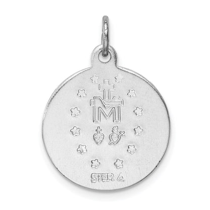 Sterling Silver Rhodium-Plated Miraculous Medal