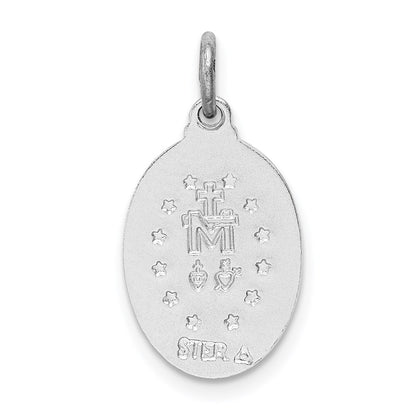 Sterling Silver Rhodium-Plated Miraculous Medal