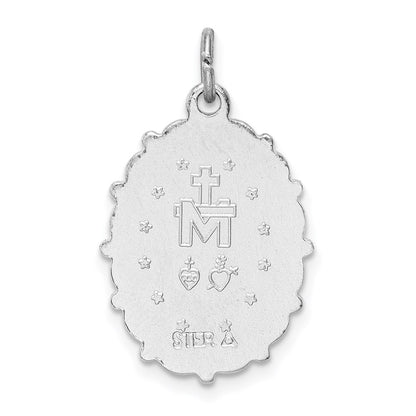 Sterling Silver Rhodium-Plated Miraculous Medal